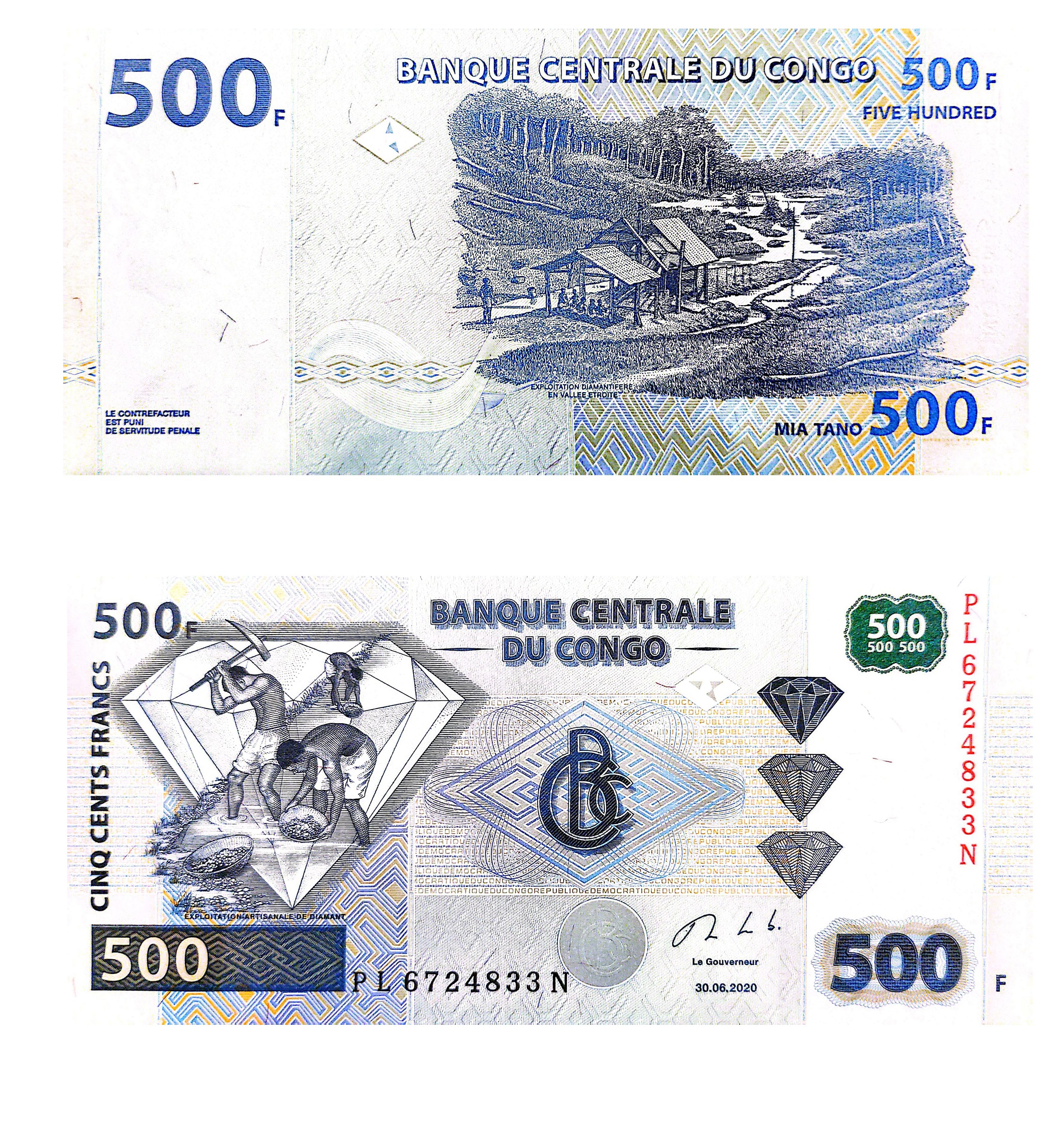Congo Democratic #96a/2002(2) 500 Francs